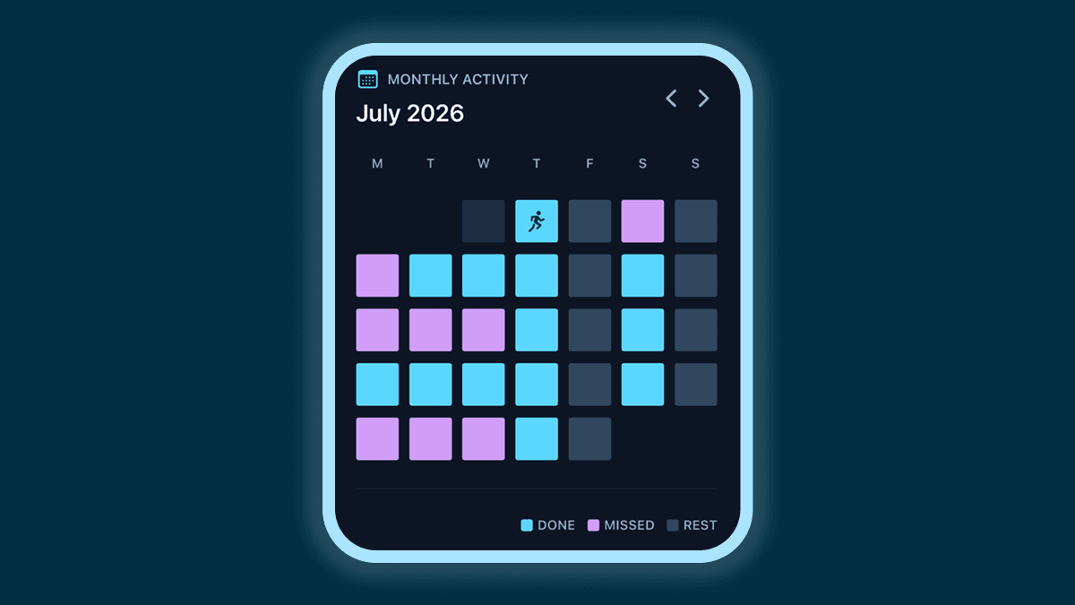 PullForge workout history screen